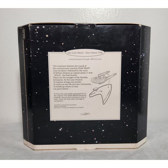 Hallmark Star Trek 30 Years Set Of 2 Ornaments With Display Case 1996 Brand New - Picture 2 of 6